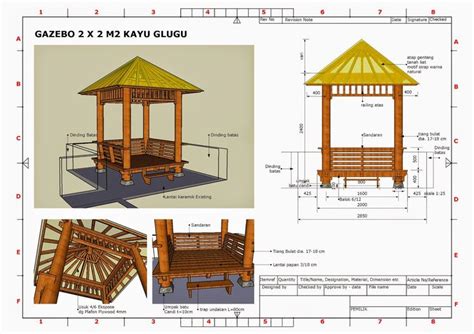 Produk lantai kayu yang kami hasilkan dari beberapa tahap proses dan seleksi ketat sehingga menghasilkan produk bermutu,berkualitas sesuai. rumahSKETCH.com: Konsultasi : Gazebo Tiang Bulat Dengan ...