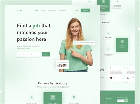 Find A Job Landing Page Uplabs