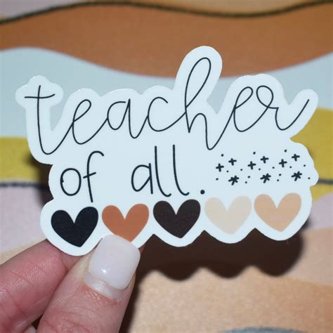 Teacher Of All Sticker Etsy