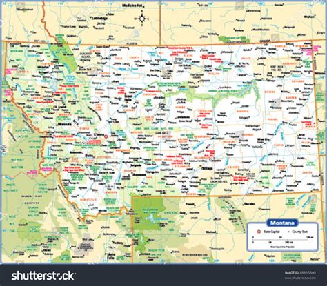 Detailed Political Map Of Montana Ezilon Maps 50 Off