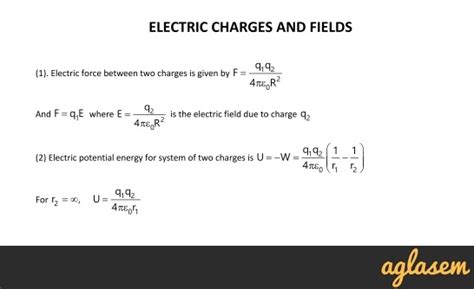 Important Notes Of Physics For Neet Jee Electric Charges And Fields