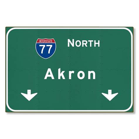 Interstate Sign Akron Metal Wall Decor Ohio By Americanyesteryear