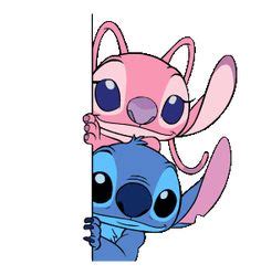 Stitch est un petit bonhomme bleu et angel elle est rose. stitch ange - Recherche Google (avec images) | Stich ...