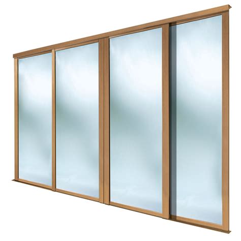 If you prefer wood effect sliding panel doors, you can choose between oak. Shaker Mirrored Natural Oak effect Sliding wardrobe door ...