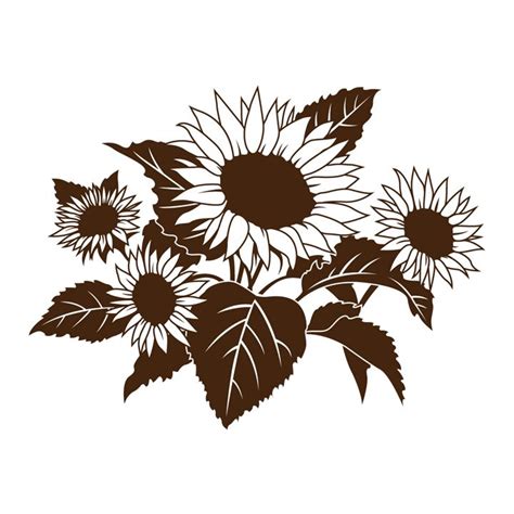 Sunflower Wall Decal Floral Wall Stickers Floral Wall Sticker