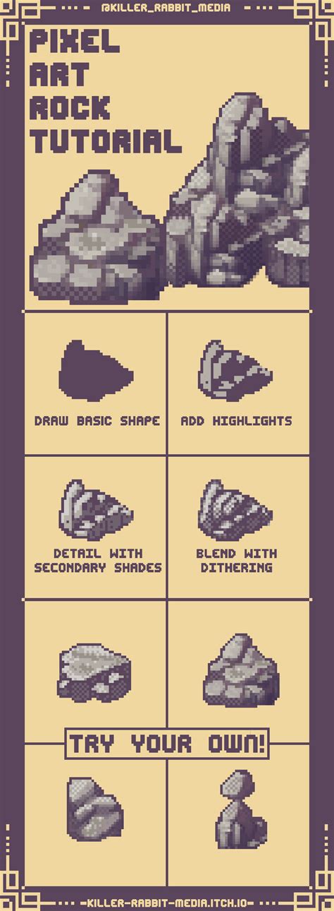 Made A Tutorial On Pixel Art Rocks What Do You Think Rlearnart