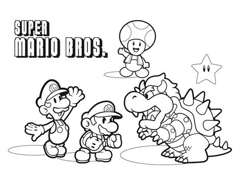 Cute Mario Coloring Pages - among US
