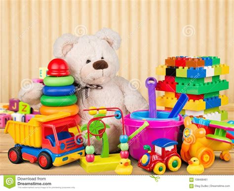 Toys Collection Isolated On Background Stock Image Image Of Children