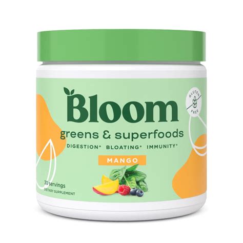 Bloom Nutrition Green Superfood Super Greens Powder Juice And Smoothie