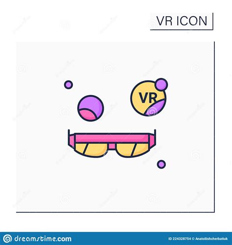 Augmented Reality Glasses Color Icon Stock Vector Illustration Of