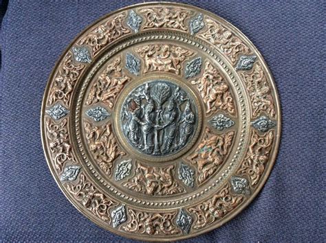 A Beautiful Bronze Wall Plate With Beautiful Copper And Catawiki
