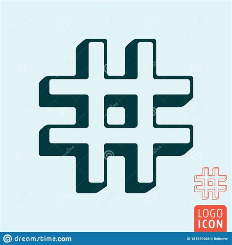 Hashtag Icon Template. Hash Tag Symbol Outline Design. Vector ...