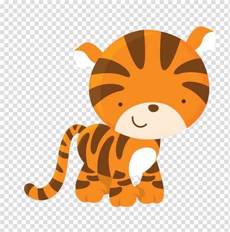 Orange And Black Tiger Illustration Tiger Lion Safari Child Cute