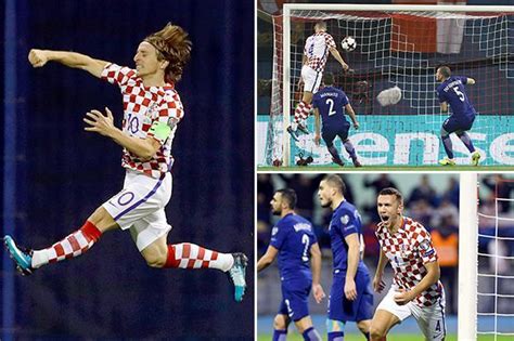 Croatia 4 Greece 1 Goals From Luka Modric And Ivan Perisic Leave