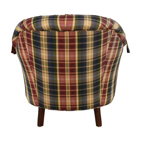 80 Off Clayton Marcus Tufted Barrel Back Accent Chair With Ottoman