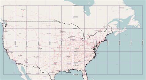 Latitude And Longitude Map Of The United States