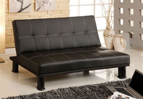 Furniture Of America Cm2394 Black Finish Faux Leather Upholstered Futon