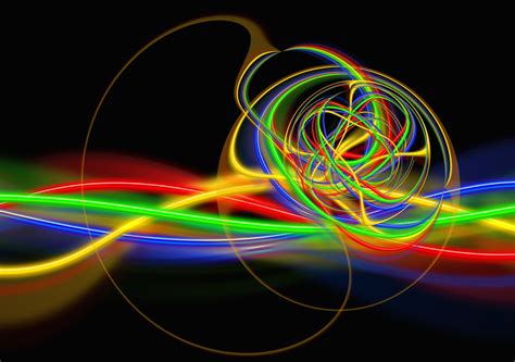 A Neon Swirl Of Colors 4k Ultra Hd Wallpaper Background