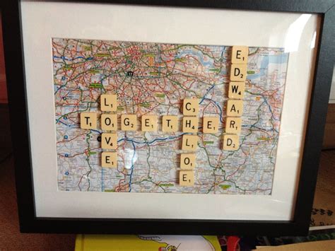 Great Idea For A Personalised Picturet Using And Old Map And Some