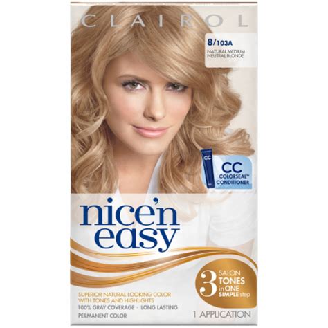 Nice N Easy 8103a Natural Medium Neutral Blonde Hair Color 1 Ct Food 4 Less
