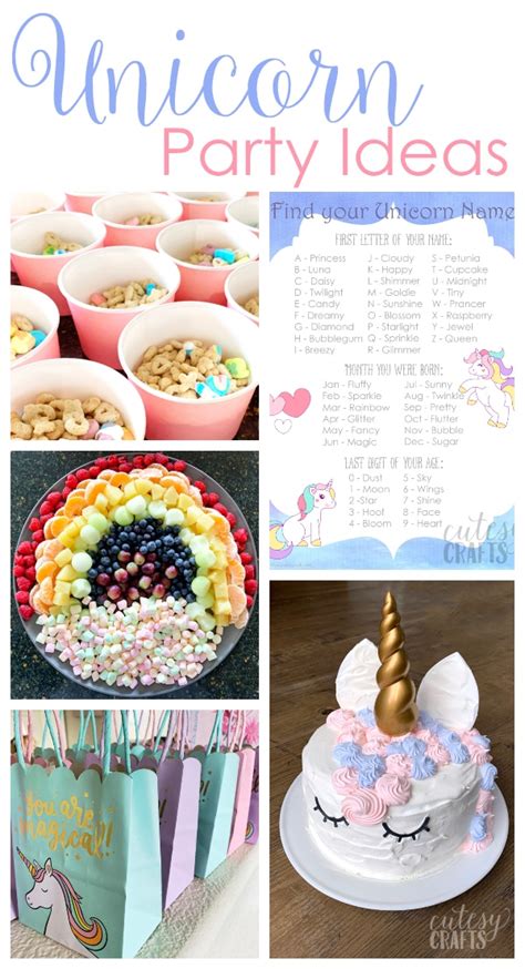 Easy Unicorn Party Ideas Cutesy Crafts