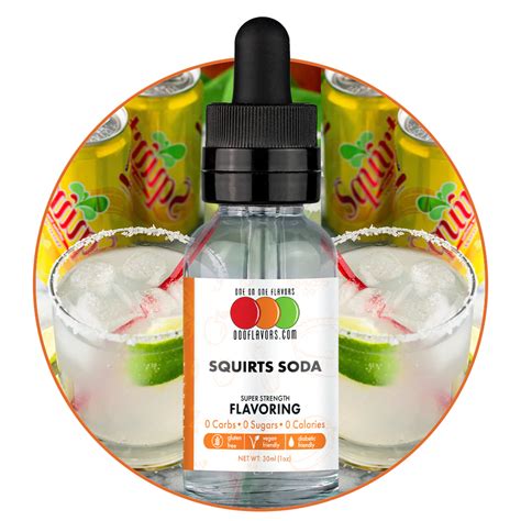 squirts soda flavored liquid concentrate with over 400 flavors to choose from one on one