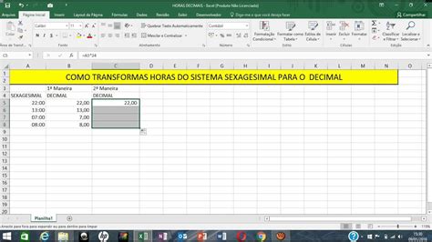 Transformar Decimal Em Horas