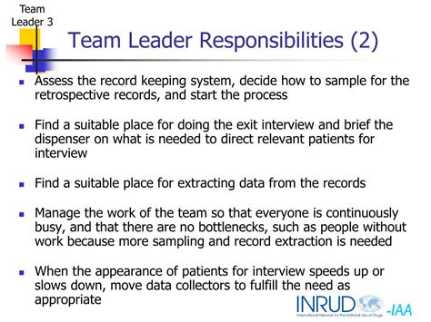 Team Leader Roles And Responsibilities Ppt Sciencehub
