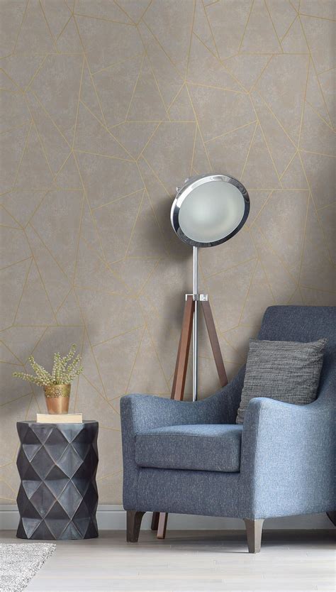 Antonina Vella Modern Metals Nazca Wallpaper Neutral And Gold In 2022