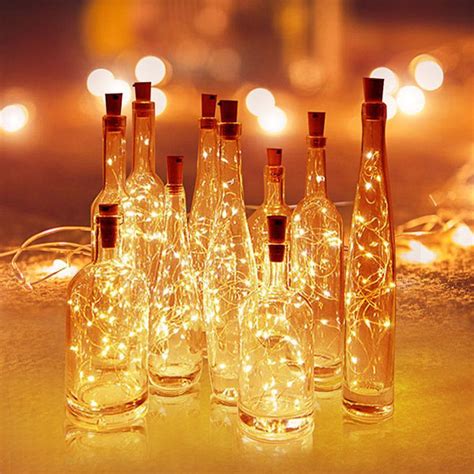Brightly Led Wine Bottle Fairy Lights Warmly