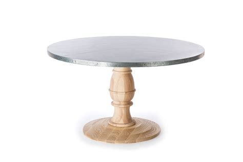 Zinc top round dining table. Buy a Custom Made Zinc Table Zinc Dining Table ...