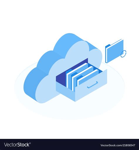 Cloud Data Storage Royalty Free Vector Image Vectorstock