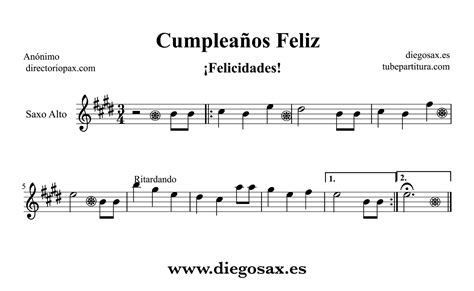 Tubescore Happy Birthday To You Sheet Music For Alto Saxophone Happy Birthday To You Music