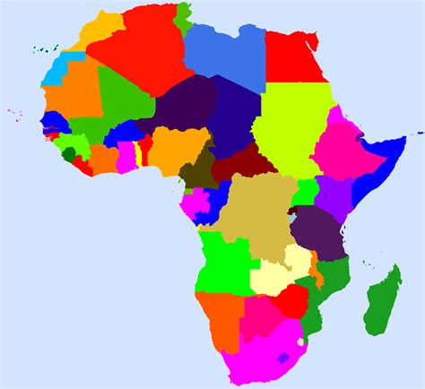 Mapafricacontinentcountriescolors Free Image From