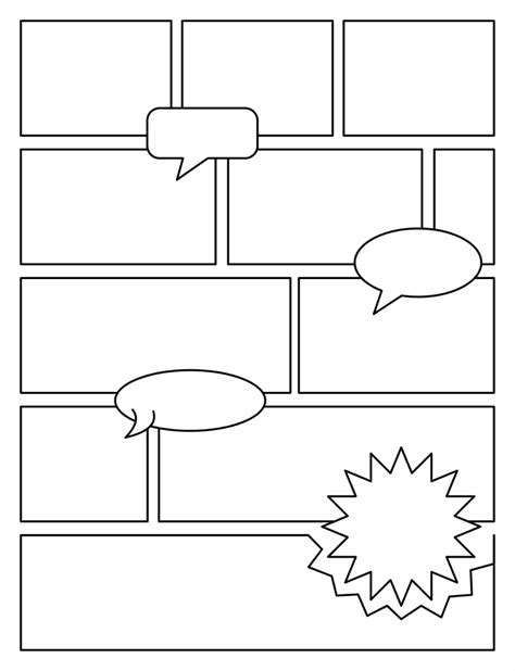 Printable Comic Book Pages
