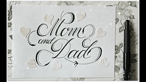 I've chosen to present the letters in groups that are formed in a similar manner (you'll find this is what most schools do). cursive fancy letters - how to write Mom and Dad - easy ...