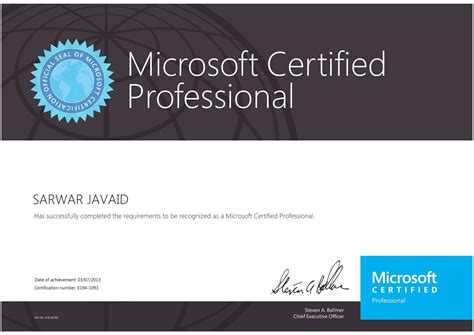 Examples Of Best Certificate Microsoft Certification Tr71