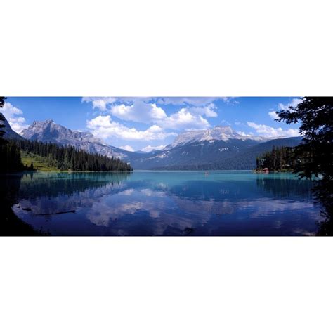 Reflection Of Mountain On Water Emerald Lake Yoho National Park British