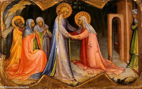 Oil Painting Replica The Visitation 1405 By Lorenzo Monaco 1370 1425