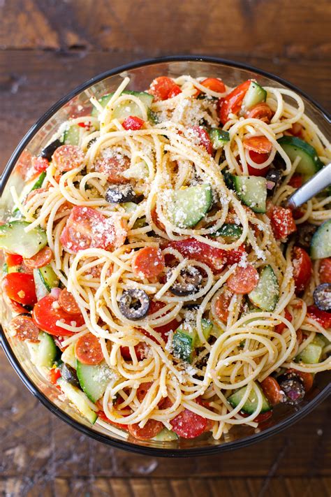 Spaghetti Salad Recipe Easy Italian Pasta Salad