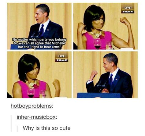 obama and his wife are having fun with each other