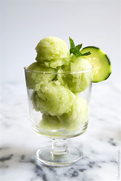 Cucumber Sorbet The Little Epicurean Blueberry Sorbet Fruit Sorbet