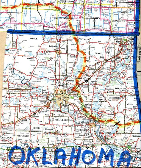 Map Of Kansas And Oklahoma Maping Resources