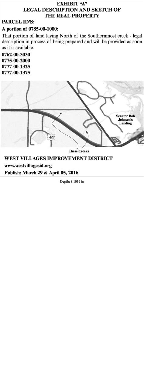 West Villages Improvement District April 2016
