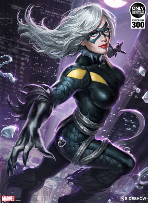 Sink Your Claws Into The Black Cat Premium Art Print By