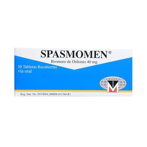 Spasmomen Tabletas 40 Mg Farmacia Pasteur Medicamentos Y Cuidado