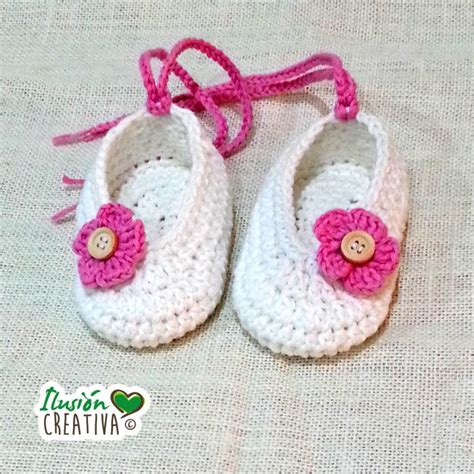 Comprar Patucos De Crochet Flor Infantil