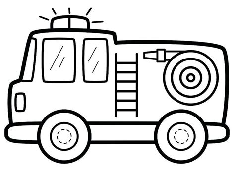 Fire trucks coloring page unique paw patrol marshall with. Cute Fire Truck Coloring Page - Free Printable Coloring ...