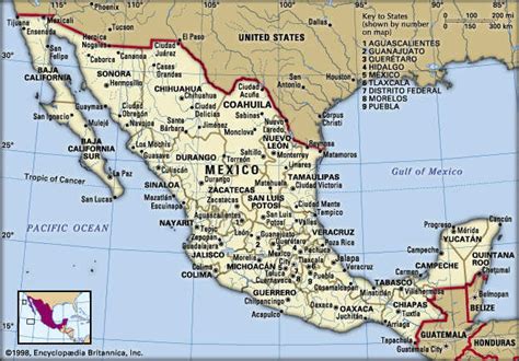 1 Political Map Of Mexico And Major Cities Geoatlas 2000 Download