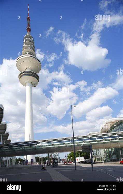 Germany Hamburg Television Tower Mass Halls Stock Photo Alamy